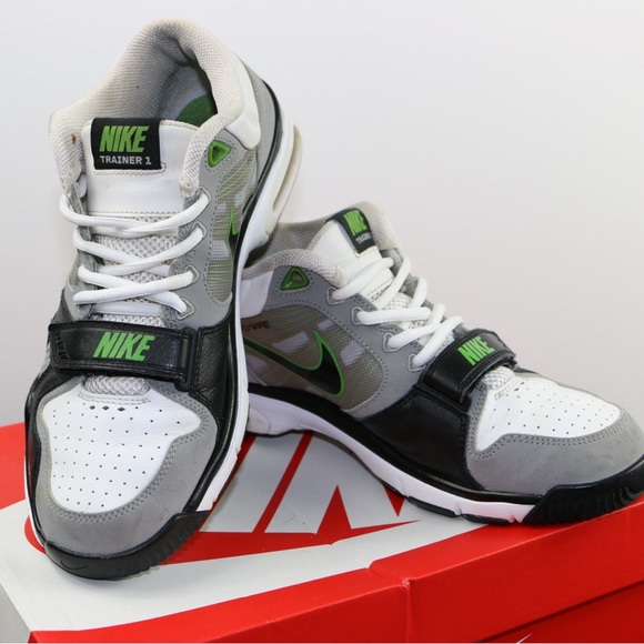 Nike Trainer 1 Low Flywire Grey Black Green Men’s Shoes Size 8 Rare Retro - Picture 4 of 16